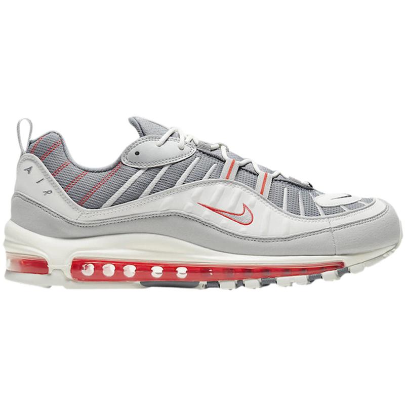 耐克nike air max 98 grey sail habanero red运动休闲跑步鞋男款