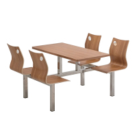 合祥源 连体餐桌椅组合 1200*600*750mm QX-CZ22 单位:张