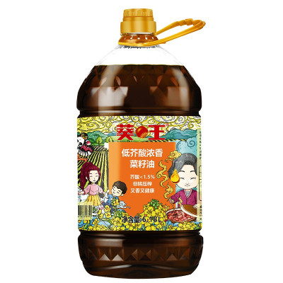 葵王 低芥酸浓香菜籽油6.18L 食用油 粮油 礼品 家用炒菜 植物油 营养健康轻食 送礼佳品