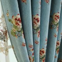 森美人欧式成品深物理遮光绣花提花窗帘挂钩式卧室客厅避光新款