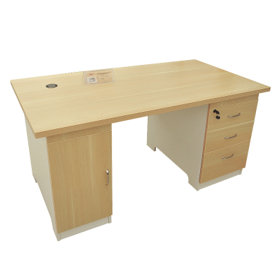 鸿业盛大FSH85-0262办公家具写字台电脑桌1.4米办公台职员桌办公室桌子办公桌 1400L*700W*750H 米色