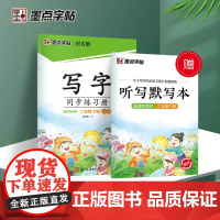 2024春墨点荆霄鹏字帖正楷 写字同步练习册 人教版小学二年级下册语文生字同步描红每日一练硬笔书法练字本生字组词贴正姿控