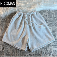 HLCOMAN~夏季美式休闲宽松运动短裤裤男款街头潮牌篮球纯色五分裤子