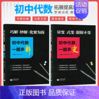 [2本]初中代数一题多变+一题多解 初中通用 [正版]初中代数几何一题多变多解图变量变题根不变巧解妙解化繁为简中考总复习