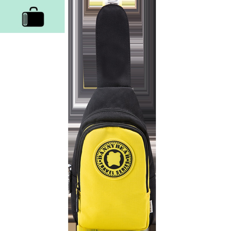 爱旅行胸包男女斜挎小包个性潮酷时尚运动休闲包DMB9918080NEW LAKE 黄色配黑色女斜挎包