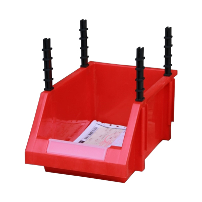 翌嘉 YJ5091050 加厚物料盒 组合式零件盒 斜口盒 250x150x120mm 红色