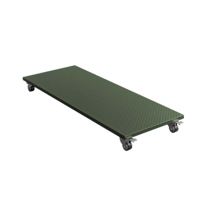 DXBG移动托盘战备物资平板推车移动仓储物资运输推车军绿色移动托盘2000*700*170mm