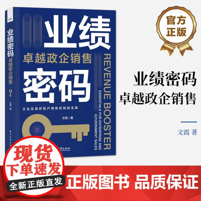 店 业绩密码 卓越政企销售 文霞 企业及政府客户销售制胜宝典 销售过程推进检查纠偏参考书 电子工业出版社