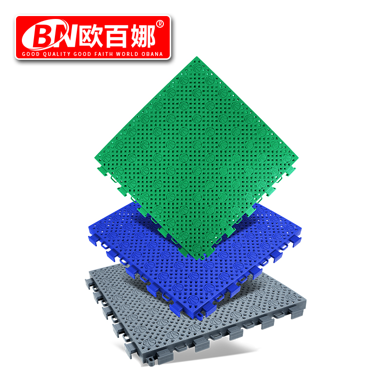 欧百娜悬浮地板室外篮球场地垫学校操场幼儿园室外户外软塑运动地板
