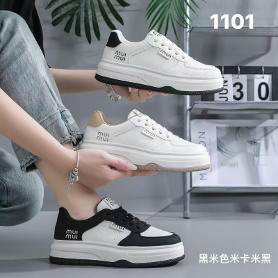 秋季新款透气ins韩版皮面鞋女学生街拍跑步运动休闲鞋_2_595