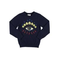 高田贤三(Kenzo)男孩运动卫衣纯棉羊绒圆领长袖休闲百搭套头衫