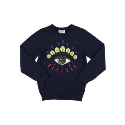 高田贤三(Kenzo)男孩运动卫衣纯棉羊绒圆领长袖休闲百搭套头衫