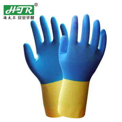海太尔/HTR 橡胶双色防化手套 10-228 12副