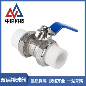 中锦科技 PPR双活接球阀PPR90(3寸) 个