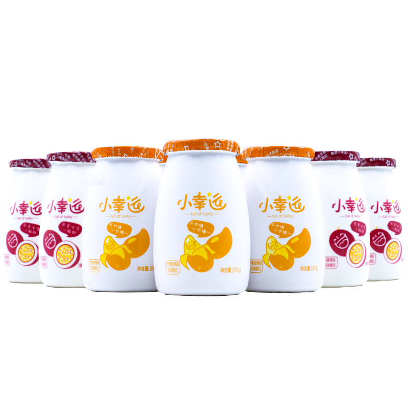 欧亚 小幸运低温酸奶 酸牛奶炭烧[芒果6 百香果6]180g*12瓶
