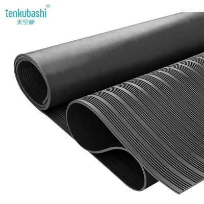 天空桥 高压绝缘垫 黑色条纹8mm*1m*5m 卷