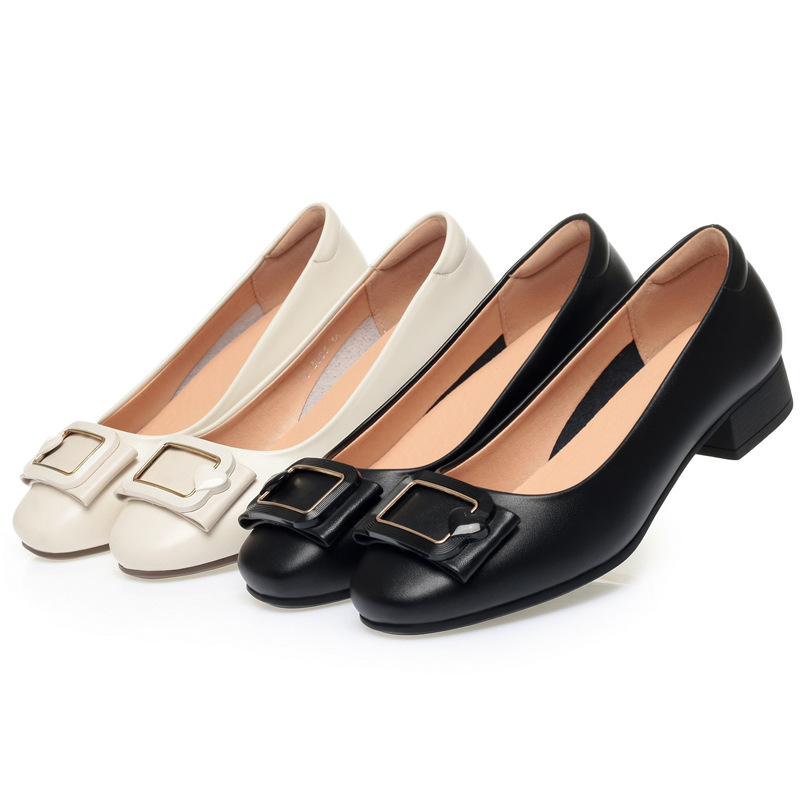 年新款单鞋软皮软底女士皮鞋