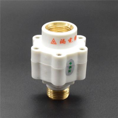  闪电客外置通用型隔电墙家用即热电热水器防电墙铜接头防漏电保护配件美 铜丝牙隔电墙