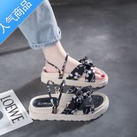 SUNTEK凉鞋女2023新款夏季外穿仙女风脚浮肿宽松孕妇防滑软底两穿凉拖鞋