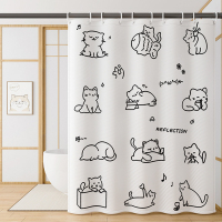 [补贴10%]卫生间防水浴帘隔断帘浴室套装免打孔洗澡淋浴帘干湿分离门帘窗帘