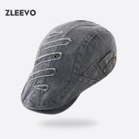 / 新款小众个性帽子水洗做旧鸭舌帽内里套网透气前进帽