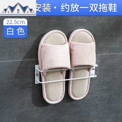 免打孔家用拖鞋架壁挂式浴室卫生间后置物架宿舍鞋子收纳 三维工匠