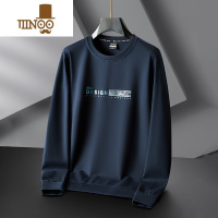 YANXU秋季高端大码无帽卫衣男宽松圆领加肥加大码休闲长袖打底体恤衫潮