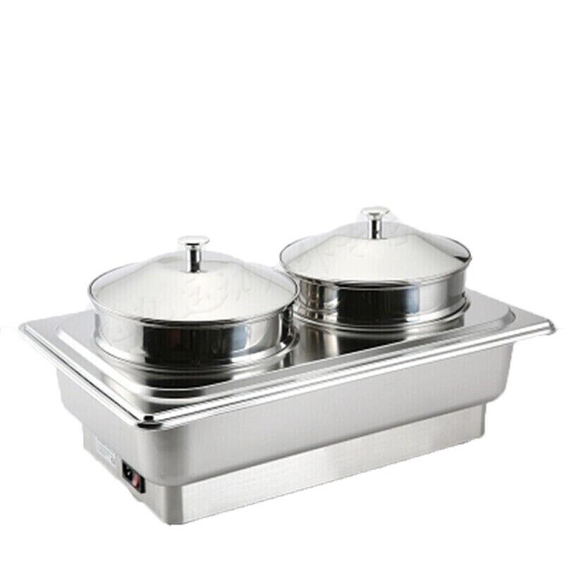 电加热自助餐炉翻盖布菲炉不锈钢早餐保温炉可视盖保温锅