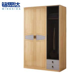 铭思达实木衣柜三门台