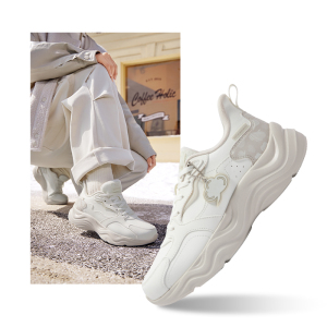 361°女鞋加绒运动鞋冬季保暖加毛棉鞋皮面防水跑步鞋轻便跑鞋