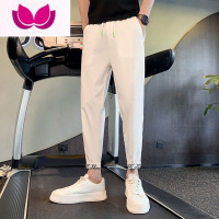 七斓九分休闲裤男夏季裤子薄款修身小脚八分裤潮流百搭帅气9分裤男款