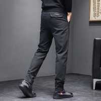 青年休闲裤男修身小直筒磨毛潮实不起球简约大气春季男士休闲长裤