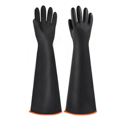 铂识 黑色工业乳胶手套 长55cm 副