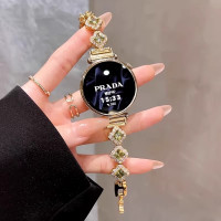 四叶草闪钻适用于华为gt6手表表带gt5/gt4智能金属表链gt5pro新款女高级感watch5时尚轻奢高颜值3139H