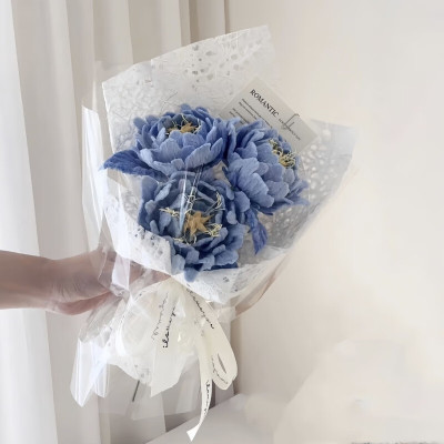 维诺亚扭扭棒芍药花束材料包手工diy见面小花束自己做节日送女友礼物