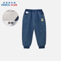 [新品5折价:95元]铅笔俱乐部童装2025秋冬新款女小童长裤宝宝棉裤儿童加厚夹棉牛仔裤子