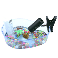 鱼缸乌龟缸带晒台露台水龟金鱼缸乌龟箱宠物专用缸生态鱼缸养龟盆