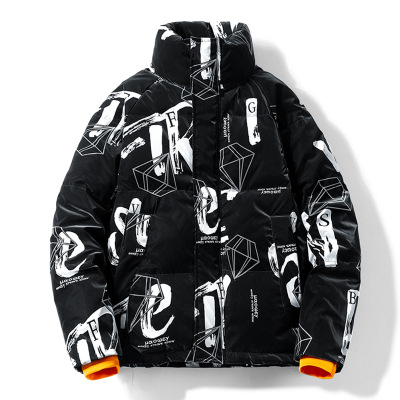 男装白鸭绒羽绒服男士冬季潮牌情侣男士加厚保暖防风面包服外套男