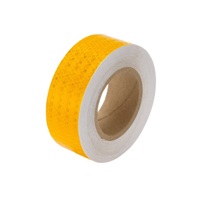 智铮朗月 晶彩格反光防水胶带黄色 25m*5cm 卷