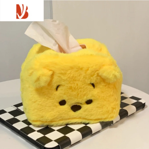 三维工匠小红书同款卡通毛茸茸噗噗小熊纸巾盒可爱餐桌抽纸盒ins客厅 一个噗噗