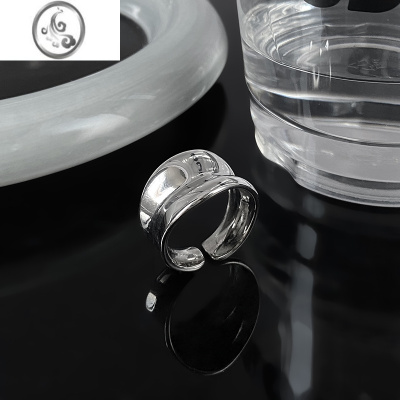 JiMi2023年新款镜面开口戒指女ins小众设计感食指戒网红时尚嘻哈指环