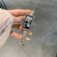 适用华为手环10/9表带11新款11pro金属8镶钻手镯Huawei荣耀手环10/9腕带NFC版智能女生7通用替换带配件