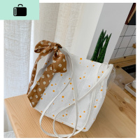 ins超火小清新编织托特小包包女新款2020夏季雏菊时尚单肩手提包NEW LAKE 白色收藏关注女斜挎包