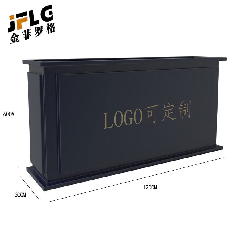 苏宁 金菲罗格 办公家具 可定制LOGO镀锌板花箱隔断种植箱 花箱120x30x60cm