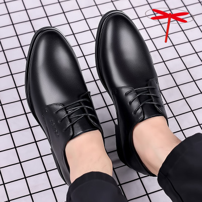 夏季镂空透气皮鞋男士商务正装真皮休闲英伦内增高软底洞洞款凉鞋