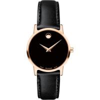 Movado/摩凡陀女士石英真皮表带米防水奢品级时尚腕表毫米雅黑表