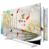 幸福派 电视罩防尘罩套简约现代曲面电视机罩挂式液晶客厅32英寸50英寸盖布 050家和富贵2 32寸(80*53cm)