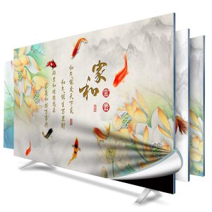 幸福派 电视罩防尘罩套简约现代曲面电视机罩挂式液晶客厅32英寸50英寸盖布 050家和富贵2 32寸(80*53cm)