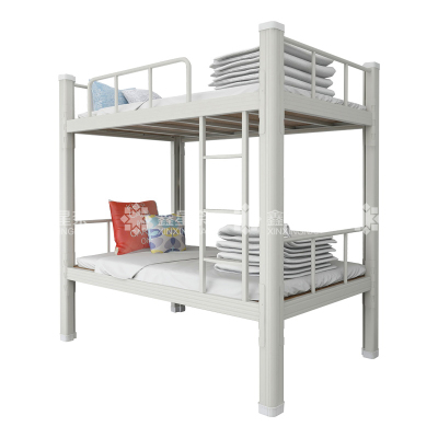 鑫星奈 XXN4032610 钢制型材床双层床员工宿舍上下铺学生公寓床双人床铁艺高低床 双层床900宽白