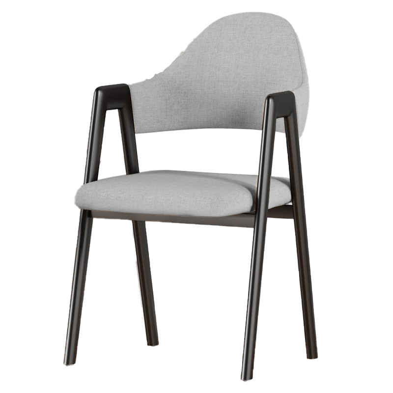 锦北 北欧椅子靠背电脑椅简约化妆椅休闲网红铁艺家用餐椅四件起售浅灰